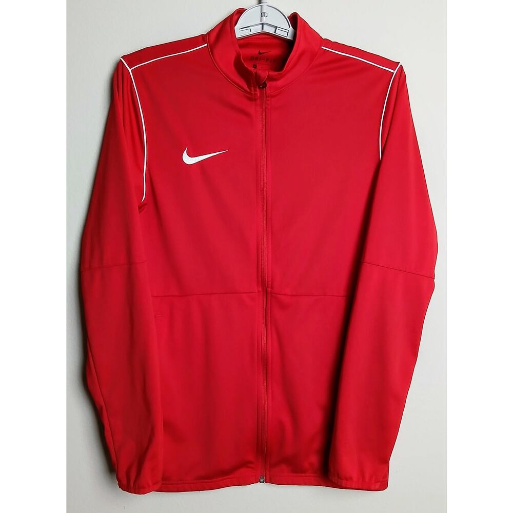Nike DRI-FIT Full Zip Lightweight Jogging Track Jacket. Men's Medium. Red White